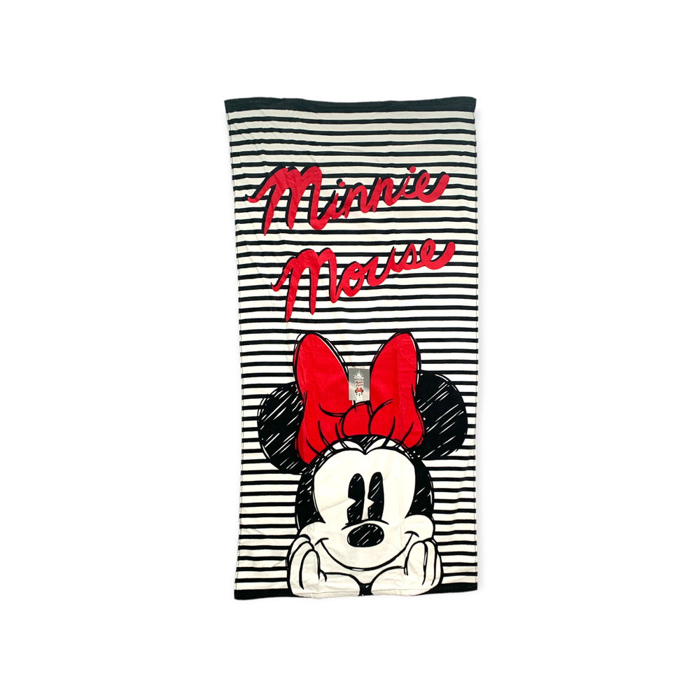 NWT Disney Store Minnie Mouse Striped Beach Towel OS